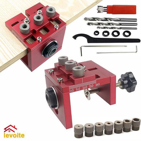 Levoite Precision Doweling Jig | Furniture Cam Lock Dowel Jig | Pro Cam Lock Connector Jig