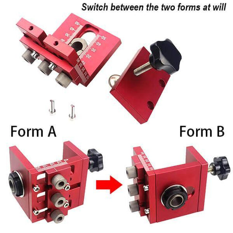 Levoite Precision Doweling Jig | Furniture Cam Lock Dowel Jig | Pro Cam Lock Connector Jig