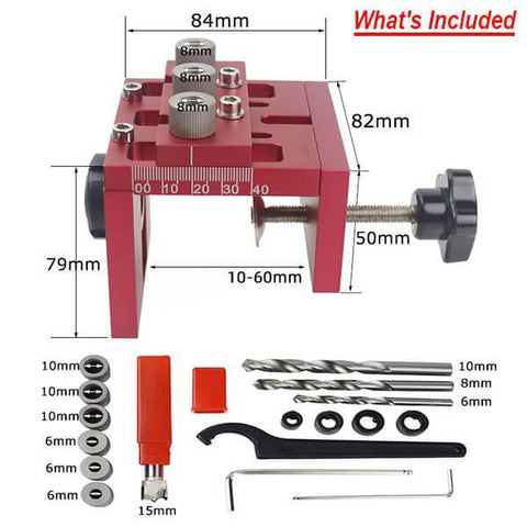 Levoite Precision Doweling Jig | Furniture Cam Lock Dowel Jig | Pro Cam Lock Connector Jig