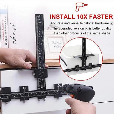 knob and pull drilling jig template