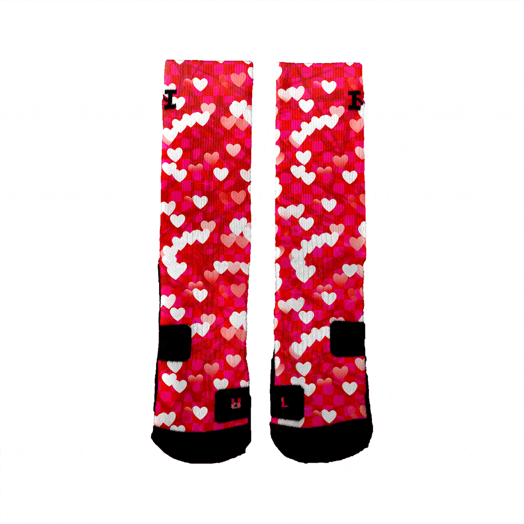 nike socks with heart