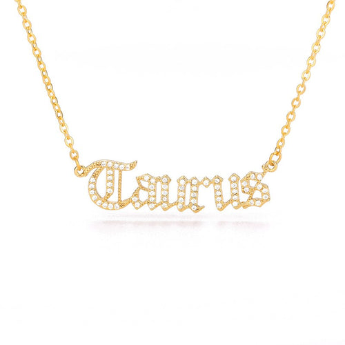 Amor Sui Zipper Baguette Necklace 14K Gold Plated / 16