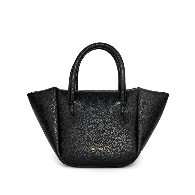 SINBONO Luxury Designer Black Bag- Women's Selena Ruched Hobo Bag