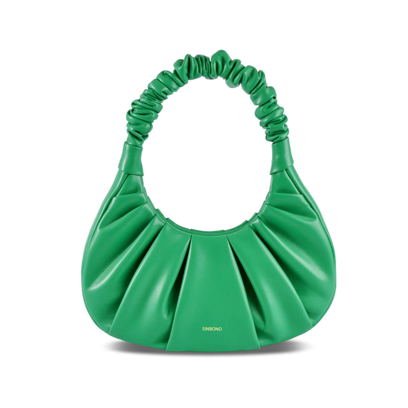SINBONO Ava Leather Hobo Bag | Sustainable Leather Bag Grass Green