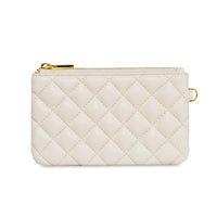 CHANEL Caviar Quilted Zip Around Coin Purse Ivory