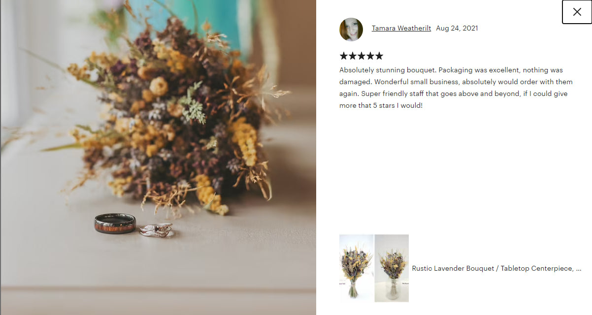 dried flower wedding bouquet