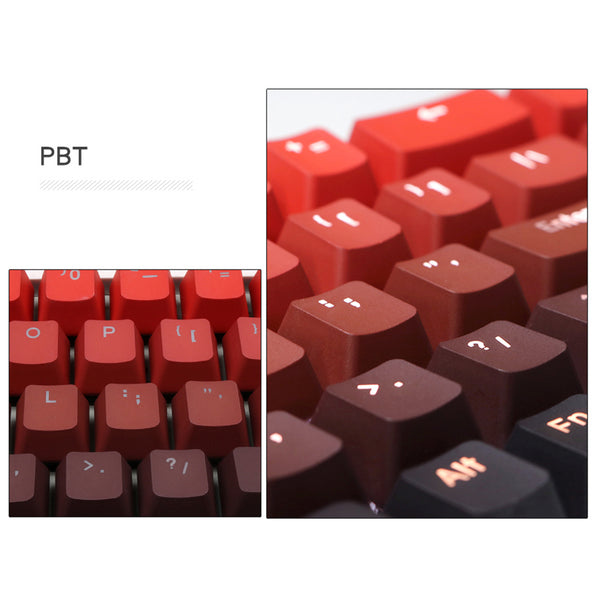 Red -Black-PBT Backlit-Keycaps-OEM-Profile