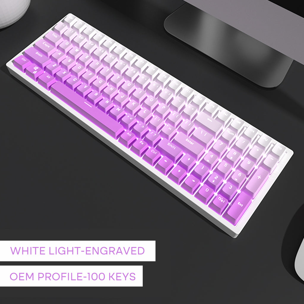 Violet-Keycaps-Set-OEM-Profile-PBT-Front-Engraved