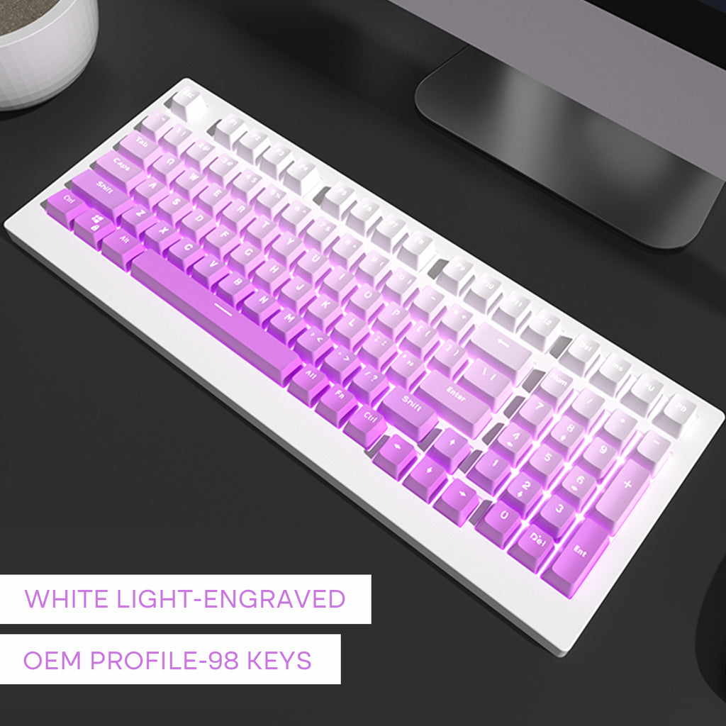 Violet-Keycaps-Set-OEM-Profile-PBT-Front-Engraved