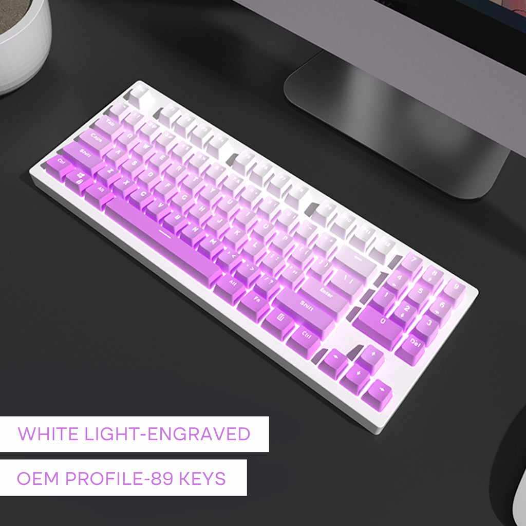 Violet-Keycaps-Set-OEM-Profile-PBT-Front-Engraved