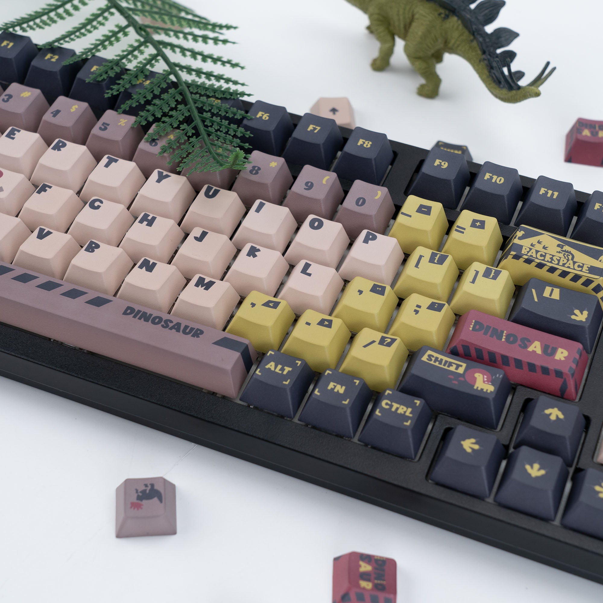 exclusive-animal-series-keycaps-set-pbt-cherry-profile-dinosaur