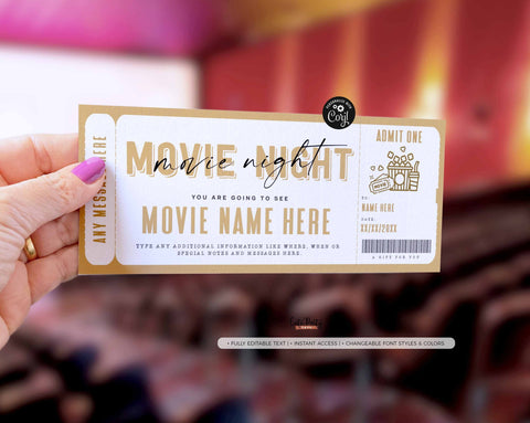 Dinner and a Movie Gift certificate templates