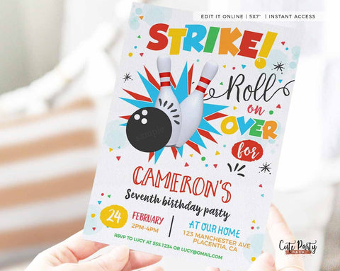 Editable Baseball Birthday Party Invitations Instant Download