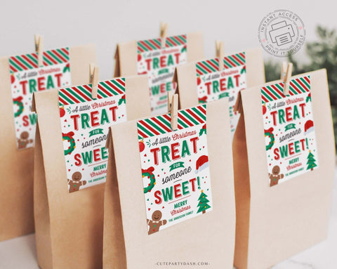 Christmas Treat Thank you Tag, Holiday Appreciation Gift Tags - Instan –  Cute Party Dash