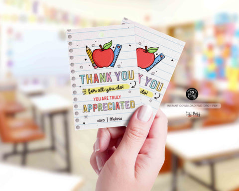 Thank you for all you do we truly appreciate you Gift Tag - Digital Do –  Cute Party Dash
