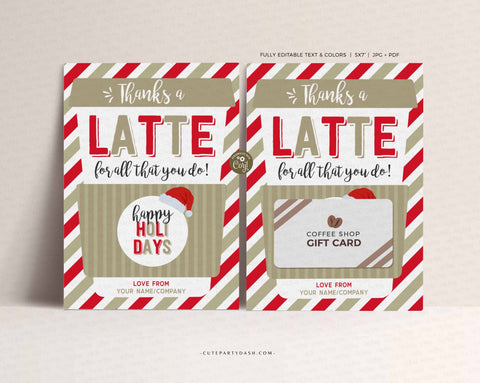 Editable Christmas Lottery Gift Card Holder, Thanks a Lotto for All