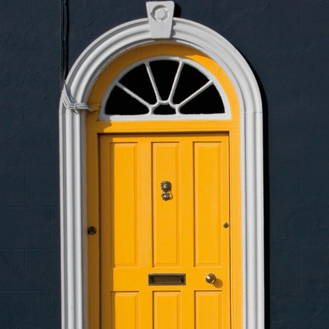 Front door painted in Colourtrend Furze Lane from the Contemporary collection