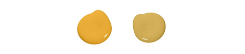 Colourtrend Paints Georgian Gold and French Mustard colours