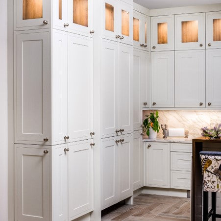 Kitchen painted in Colourtrend Dove White