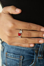 Load image into Gallery viewer, Paparazzi Always Adorned Red Heart Rhinestone Ring
