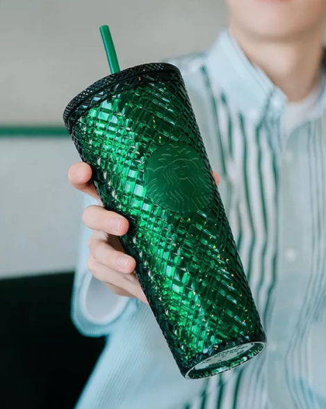 Starbucks Kitchen | Starbucks Studded Dark Green Tumbler | Color: Green | Size: 16oz | Unicorn_Heaven8's Closet