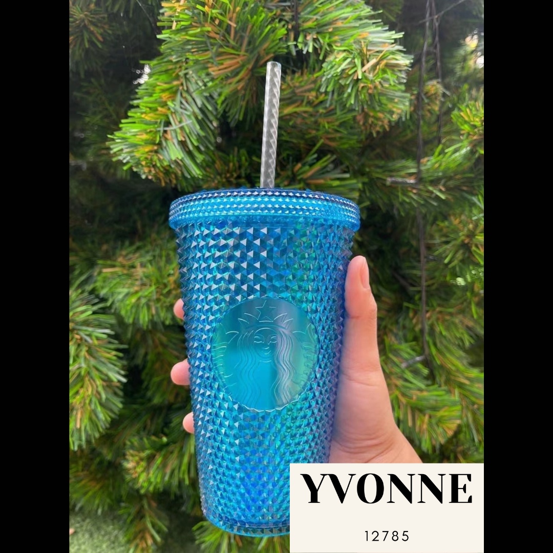 PREORDER Castle Inspired Rose Gold Design on Navy Studded Tumbler w/ S