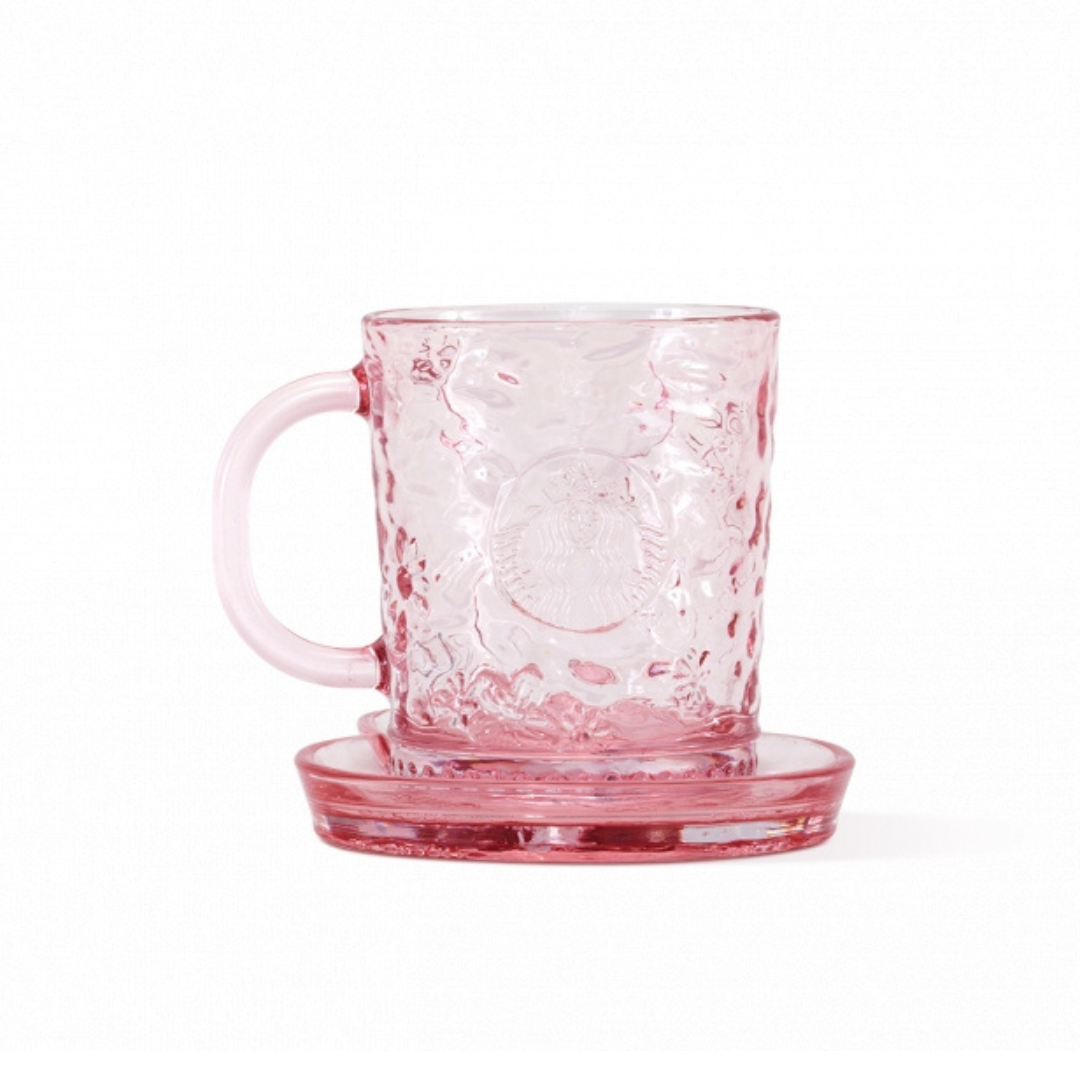Starbucks Pink Cherry Blossom Gradient Mug With The Glass Straw And Thermos  Cover From Nstarbuckscup, $18.86