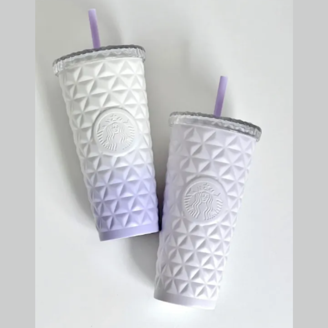 Starbucks China - Blooming Purple 2023 - 1. Lavender Matte Iridescent Ombré  Studded Cold Cup 710ml