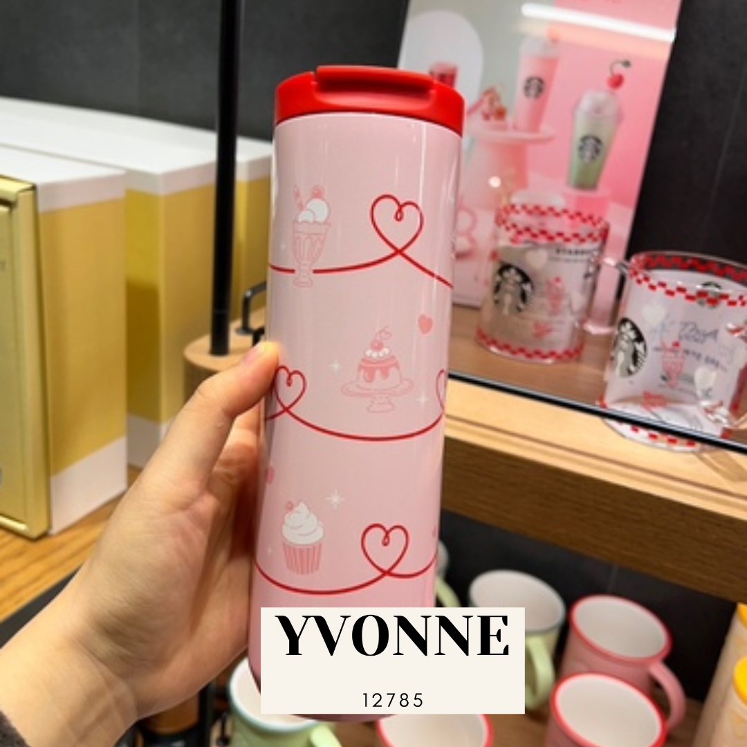 US$ 61.99 - Starbucks 2022 Korea Valentine's Day Pink Two Lid Stainless  Steel Tumbler - m.