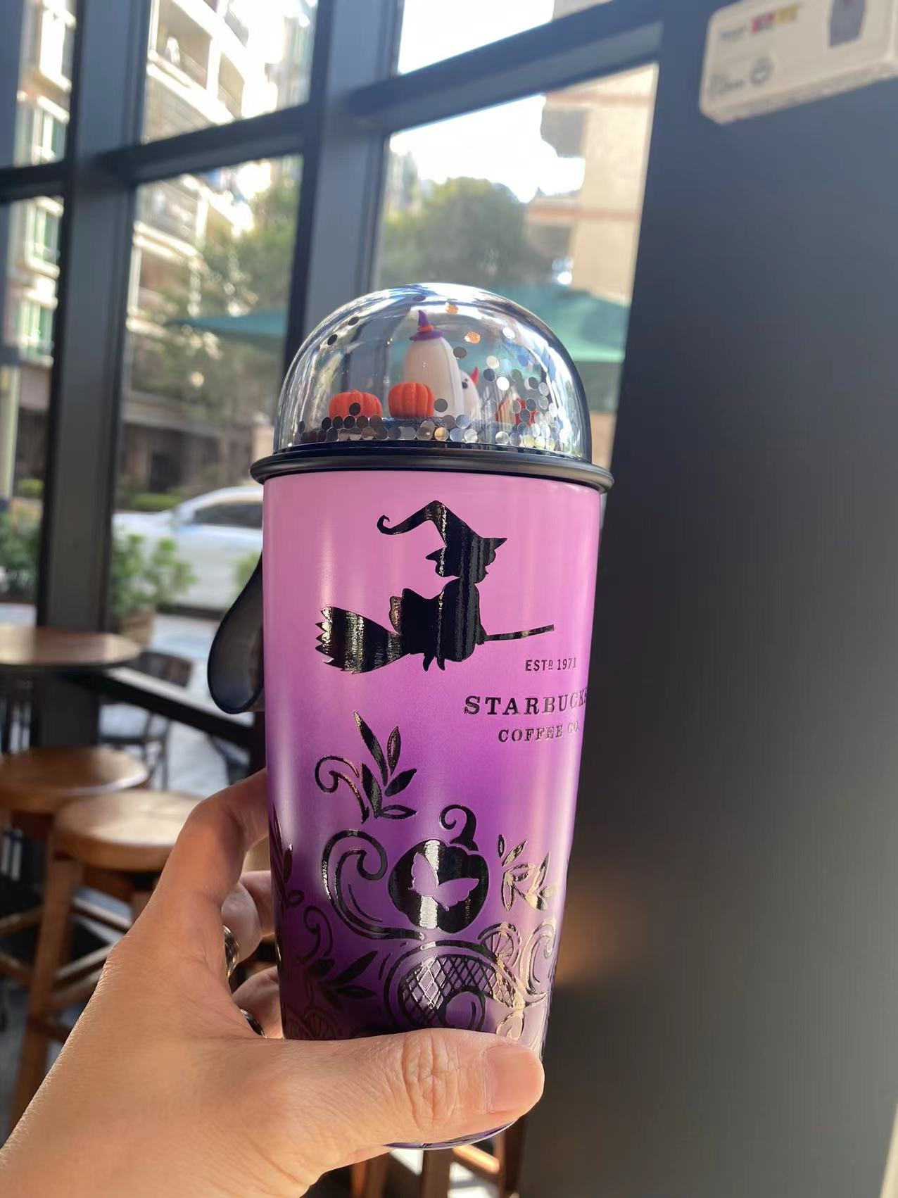 Sale Starbucks 2021 China Purple Glitter Studded Summer Release