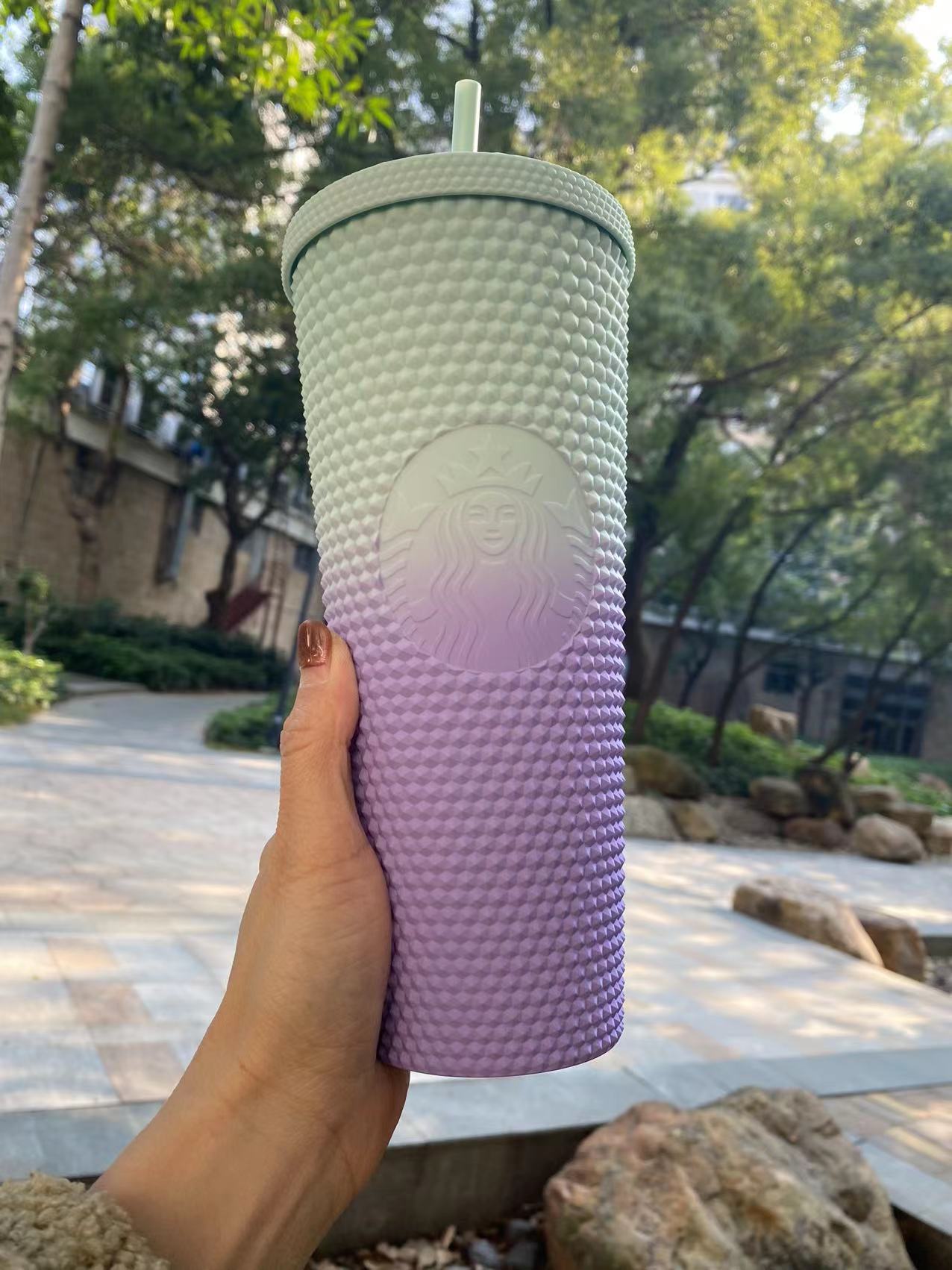 Starbucks 591ml/20oz Gradient Purple Jewelled Straw Cup – Ann Ann Starbucks