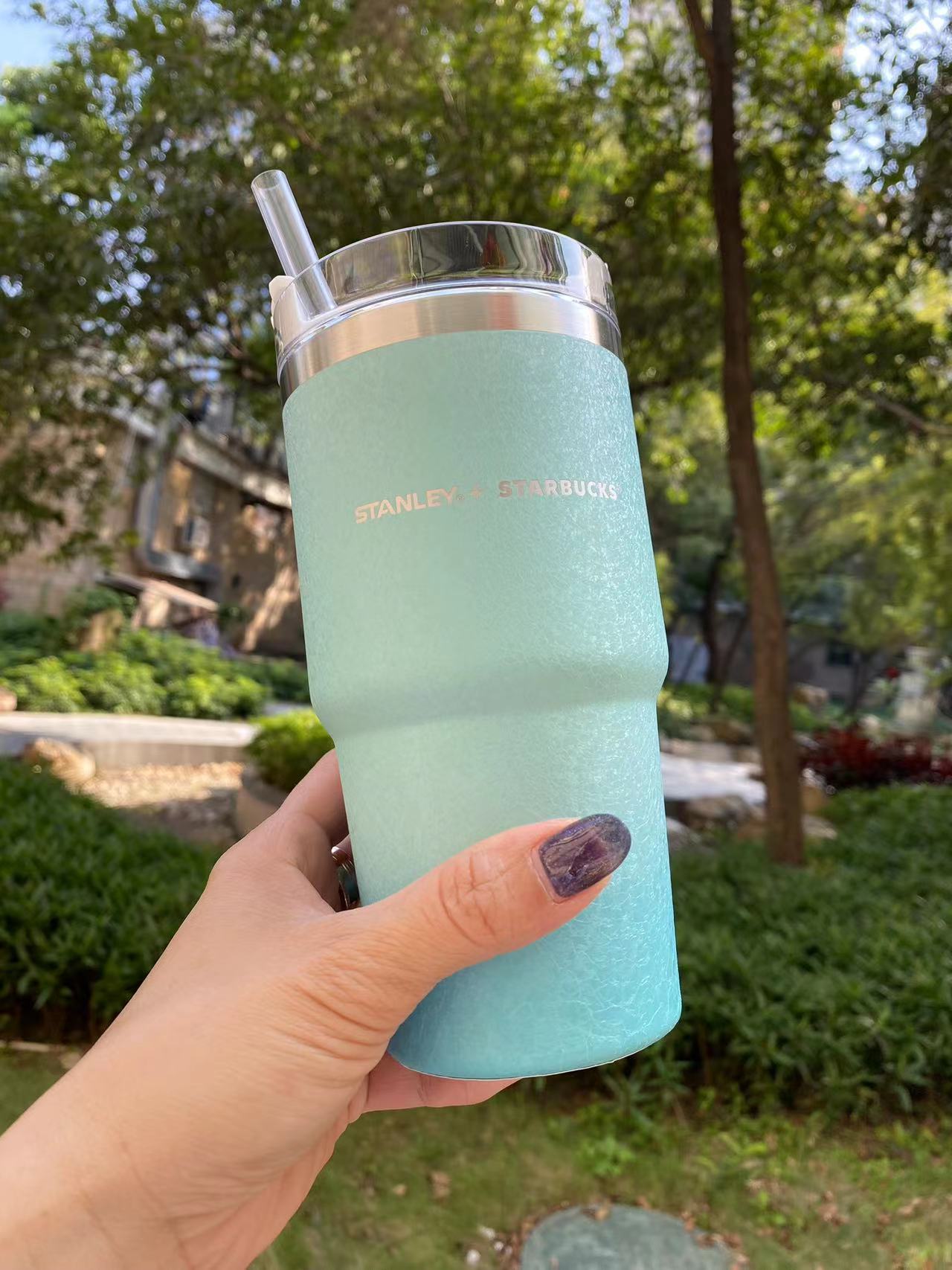 Starbucks x Stanley Gradient Blue Glitter Stainless Steel Straw Cup – Ann  Ann Starbucks