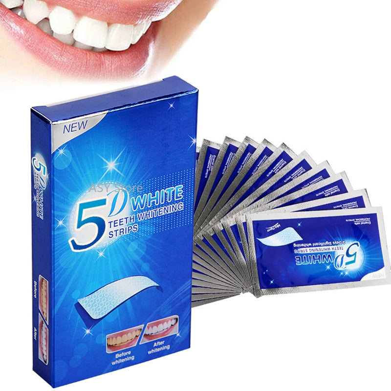 5D Gel Teeth Whitening Strips White kit