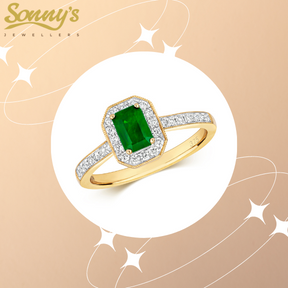 emerald and diamond ring