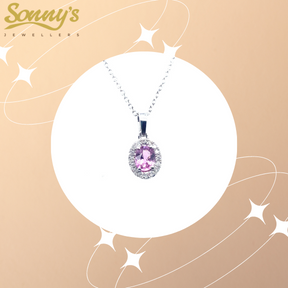 pink sapphire pendant