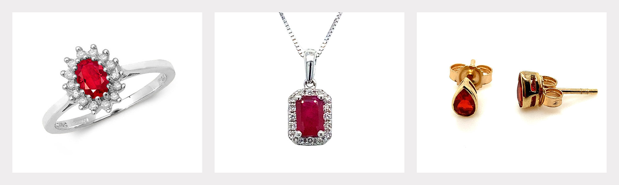 red gemstone jewellery