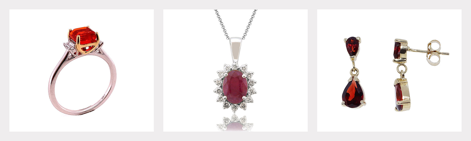 red gemstone jewellery