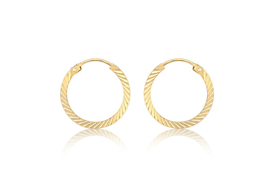 James Moore TH 9ct Yellow Gold Creole Hoop Earrings ER475 - First Class  Watches™ USA