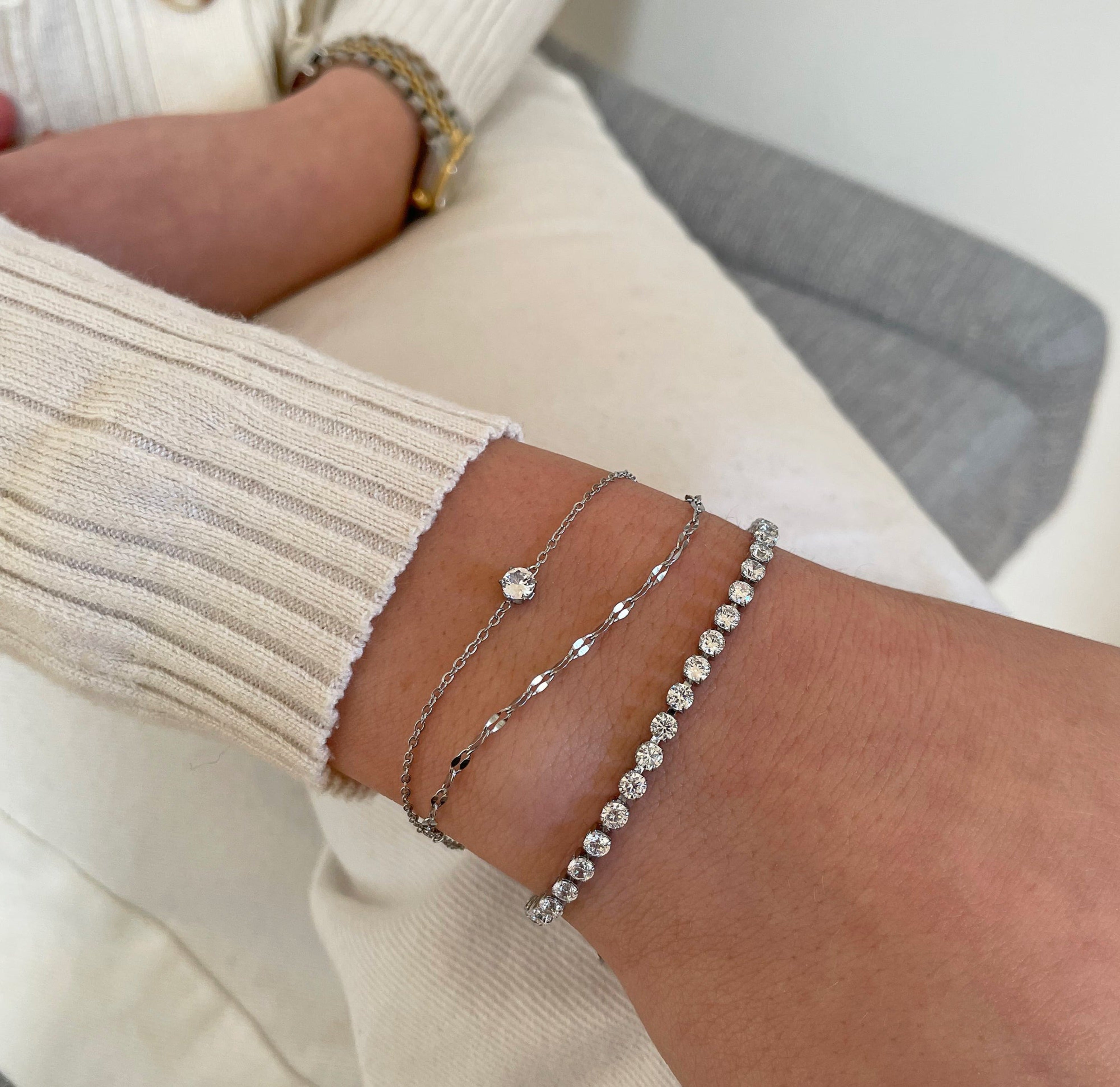 DAINTY, Premium Tennis Bracelet, Tarnish Free