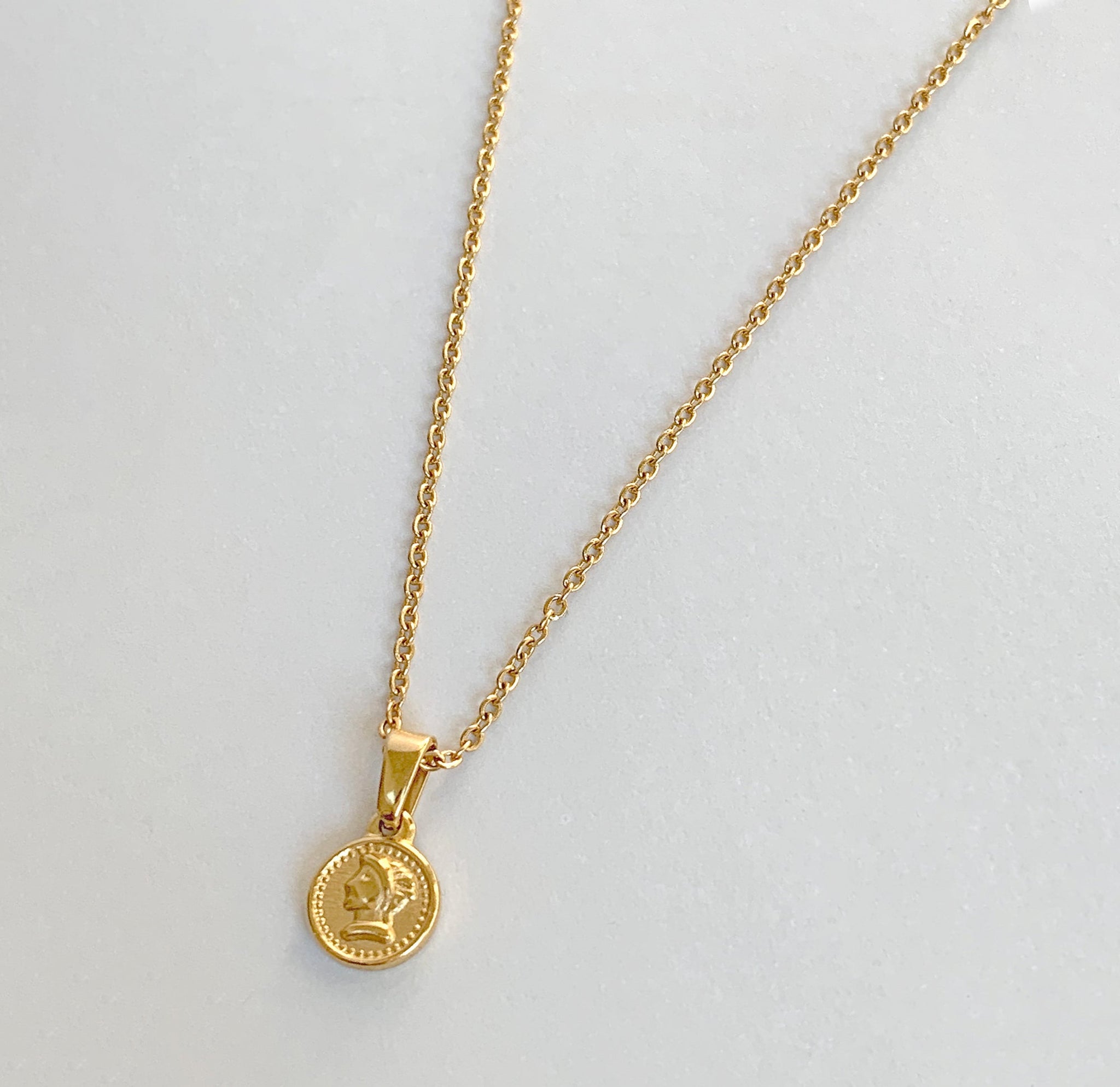 coin disc necklace