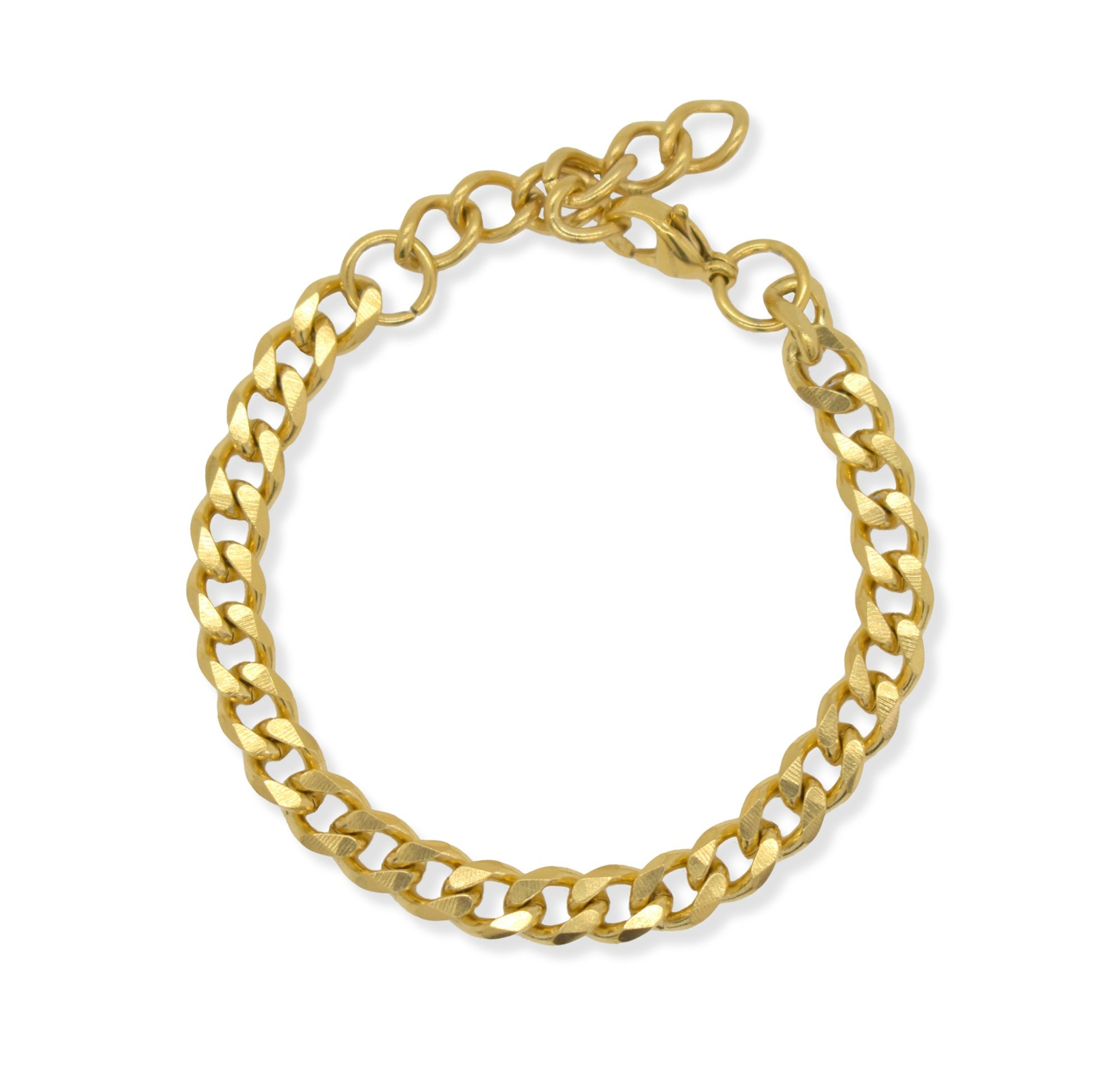 Ricky Gold Paperclip Chain Bracelet Sample - Waterproof Jewelry