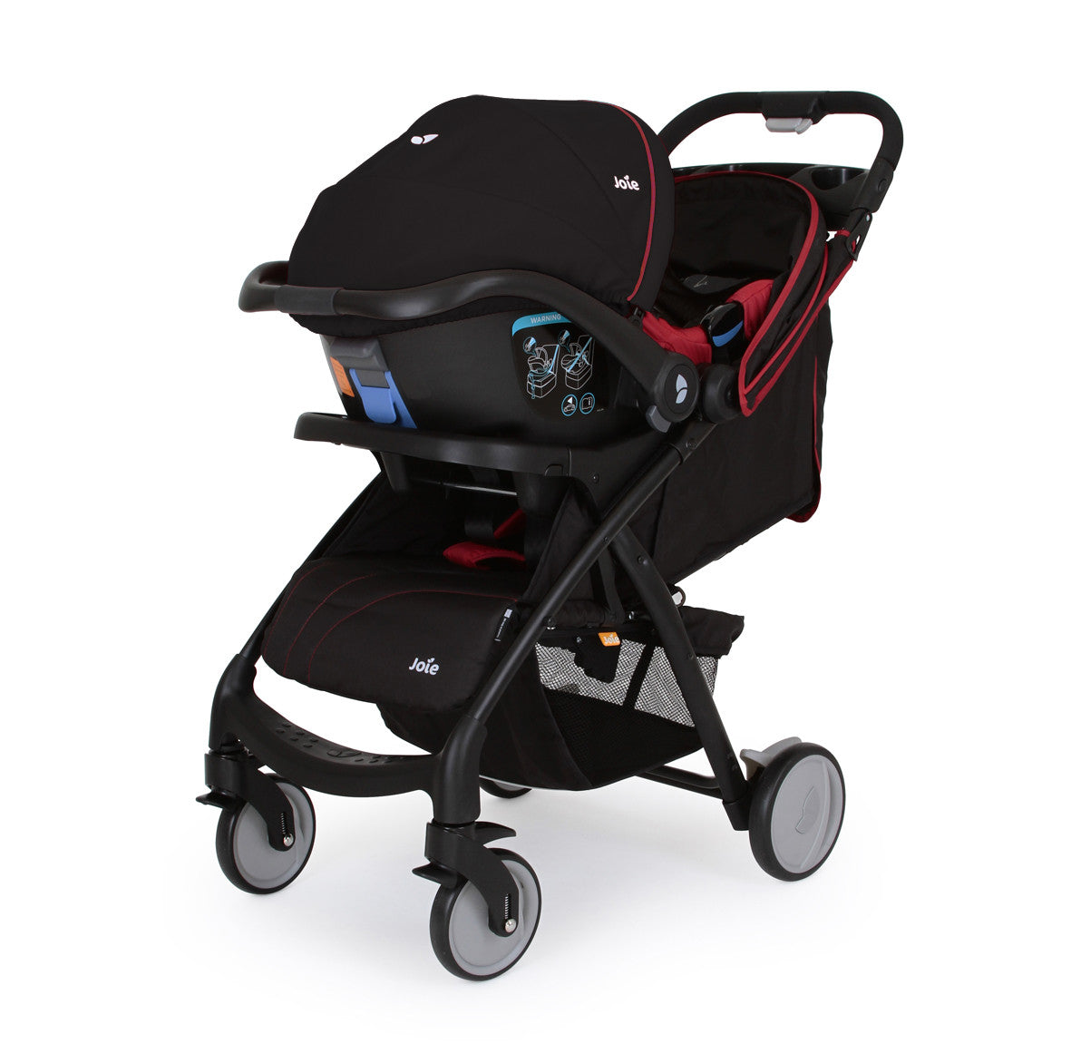 joie muze travel system red