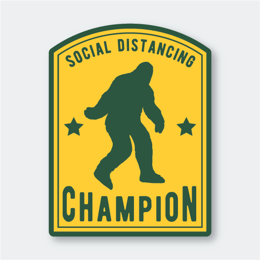 Social Distancing Champion Sticker
