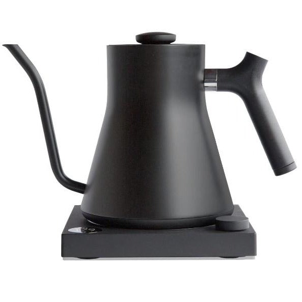 Fellow Raven Stovetop Tea Kettle - Teapot with Integrated Stainless Steel  Loose Leaf Tea Infuser and Thermometer, No Whistle Kettles, Matte Black, 1