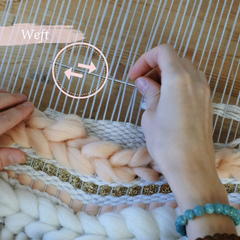 What is weft in woven wall hanging learning how to weave