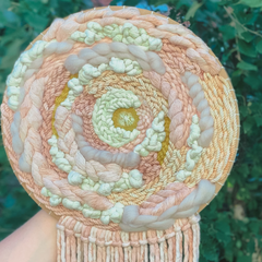 Naturally Dyed Round Circle Woven Wall hanging