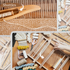 Describing what a Shuttle tool is in Weaving Woven Wall hanging