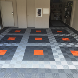 
            
                Load image into Gallery viewer, Ribtrax Tropical Orange Garage Floor Tile
            
        