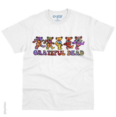 Grateful Dead Spiral Trippy Bears Tie-Dye T-Shirt