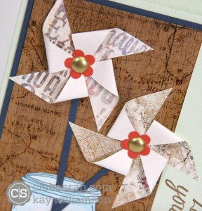 pinwheel card with the adirondacks quad print